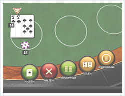 Dies sind die bei der klassischen Blackjack Variante möglichen Spielzüge