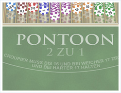 Das Pontoon hat zum klassichen Blackjack einige unterschiedliche Spielregeln