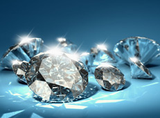 Mehrere Diamanten.