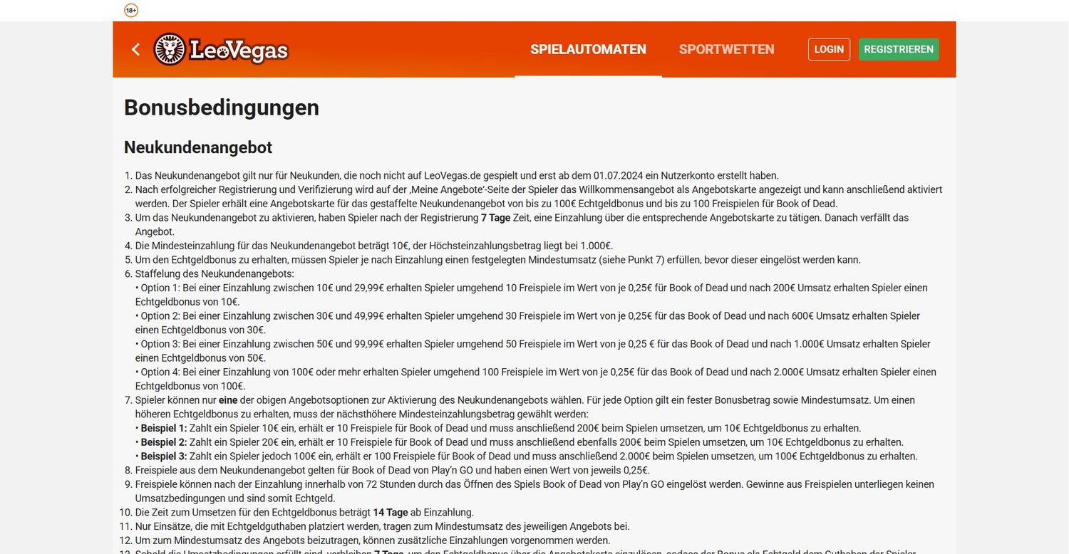 Umsatzbedingungen beim Einzahlungsbonus — vollständige Erklärung